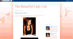 Desktop Screenshot of beautifulladylist.blogspot.com