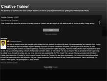 Tablet Screenshot of creative-trainer.blogspot.com