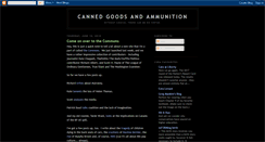 Desktop Screenshot of cannedgoodsandammunition.blogspot.com