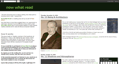 Desktop Screenshot of nowwhatread.blogspot.com