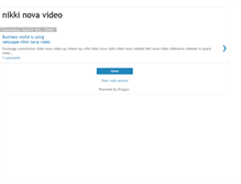Tablet Screenshot of nikki-nova-video.blogspot.com