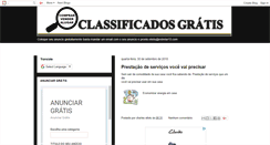 Desktop Screenshot of classificadogratis.blogspot.com