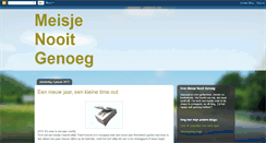 Desktop Screenshot of meisje-nooit-genoeg.blogspot.com