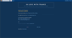 Desktop Screenshot of lovingfrance.blogspot.com