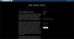 Desktop Screenshot of oneangryvoice.blogspot.com