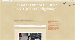 Desktop Screenshot of fatimasorianoatholyland.blogspot.com