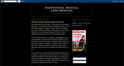 Desktop Screenshot of highschoolmusicalconfidential.blogspot.com