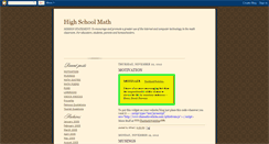 Desktop Screenshot of highschoolmath.blogspot.com