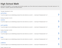 Tablet Screenshot of highschoolmath.blogspot.com
