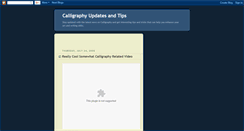 Desktop Screenshot of calligraphyupdates.blogspot.com