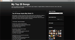 Desktop Screenshot of mytop20songs.blogspot.com