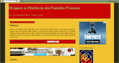 Desktop Screenshot of historiadafamiliafranco.blogspot.com