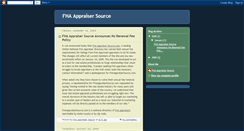 Desktop Screenshot of fhaappraisersource.blogspot.com