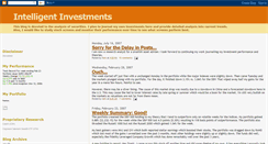 Desktop Screenshot of intelligentinvestments.blogspot.com