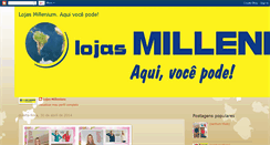 Desktop Screenshot of lojasmillenium.blogspot.com