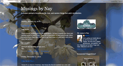 Desktop Screenshot of musingsbynay.blogspot.com