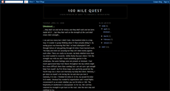 Desktop Screenshot of 100milequest.blogspot.com