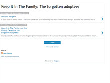 Tablet Screenshot of keepitinthefamilytheforgottenadoptees.blogspot.com