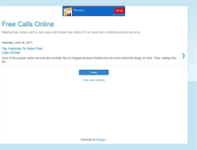 Tablet Screenshot of callsonlinefree.blogspot.com