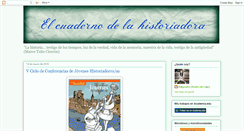 Desktop Screenshot of elcuadernodelahistoriadora.blogspot.com
