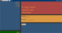 Desktop Screenshot of irl.blogspot.com