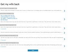 Tablet Screenshot of get-my-wife-back-fast.blogspot.com