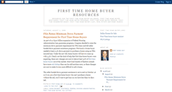 Desktop Screenshot of firsttimehomebuyerresources.blogspot.com