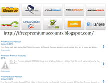 Tablet Screenshot of ifreepremiumaccounts.blogspot.com