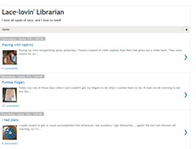 Tablet Screenshot of lacelovinlibrarian.blogspot.com