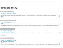 Tablet Screenshot of bangalorealty.blogspot.com