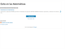 Tablet Screenshot of exitomatematicas.blogspot.com