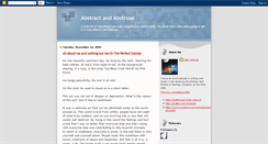 Desktop Screenshot of abstractandabstruse.blogspot.com