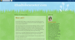 Desktop Screenshot of ithadtobescooter.blogspot.com