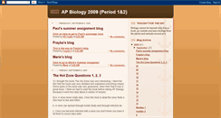 Desktop Screenshot of apbio12009.blogspot.com