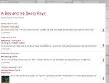 Tablet Screenshot of aboyandhisdeathrays.blogspot.com