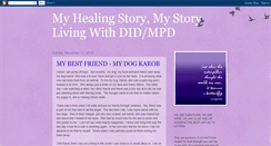 Desktop Screenshot of myhealingstorylivingwithmpddid.blogspot.com