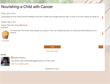 Tablet Screenshot of nourishingachildwithcancer.blogspot.com