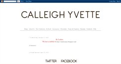 Desktop Screenshot of calleighyvette.blogspot.com