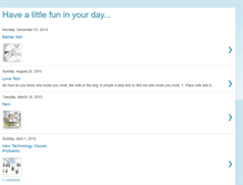 Tablet Screenshot of havealittlefuninyourlife.blogspot.com