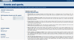 Desktop Screenshot of eventsandsports.blogspot.com