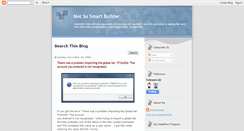 Desktop Screenshot of notsosmartbuilder.blogspot.com