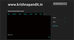 Desktop Screenshot of krishnapandit.blogspot.com