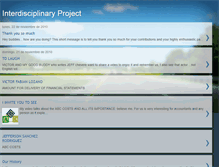 Tablet Screenshot of interdisciplinaryproject.blogspot.com