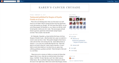 Desktop Screenshot of karenscancercrusade.blogspot.com