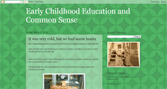 Desktop Screenshot of common-senseinearlychildhoodeducation.blogspot.com