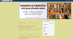 Desktop Screenshot of momentsofinspirationsaints.blogspot.com