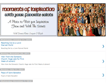 Tablet Screenshot of momentsofinspirationsaints.blogspot.com