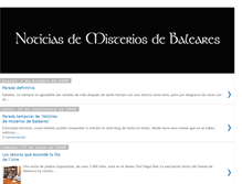 Tablet Screenshot of noticiasmisteriosdebaleares.blogspot.com