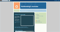 Desktop Screenshot of frankenblogsmonster.blogspot.com