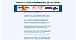 Desktop Screenshot of maxoderm-review.blogspot.com